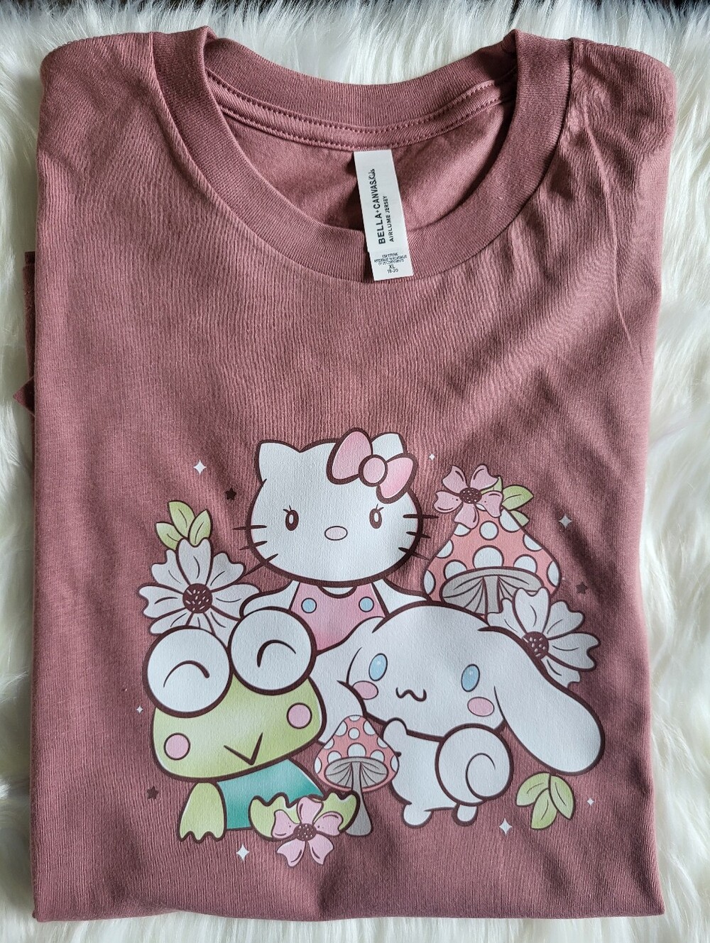 Girls' Mauve Sanrio Character Graphic Tee - Bella + Canvas